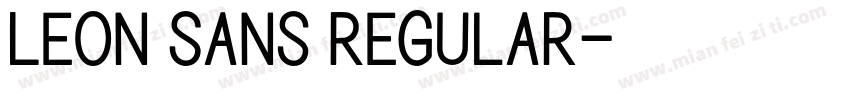 Leon Sans Regular字体转换